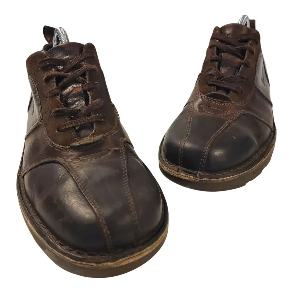 DR. MARTENS Shoes 2B89 Mens Size 9 Brown Leather Oxford Casual Dress Y2K 90s